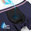 Carer Washable Men's Incontinence Underwear Reusable Leak Proof Boxer Briefs with Front Absorbency Area Waterproof for Light Bladder Leakage Protection Cotton 2 Pack (Blue/Gray, X-Large) view 3