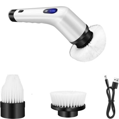 Electric Spin Scrubber, Electric Bathroom Scrubber 3 Adjustable Speeds, Electric Cleaning Brush with 3 Replaceable Brush Heads, Power Spin Scrubber for Shower, Floor, Tile