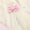 10PCS Pink Bowknot Cupcake Toppers Bow Cake Picks Cake Dessert Tops Decoration for Birthday Baby Shower Party Cake Decorations Supplies view 3