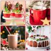 100Pcs Christmas Straws Pink Xmas Tree Santa Paper Straws Xmas Winter Holiday Disposable Drinking Straws for Beverages Cocktail Decorations view 4