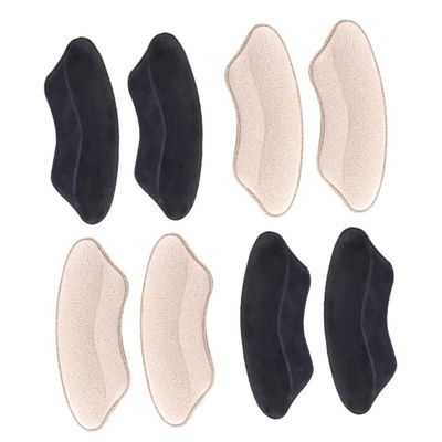 Anneome 4pairs Wear Sponge Heel Cushions for High Heels Comfortable Rear Foot Pads to Prevent Blisters and Slipping for Slightly Shoes Black