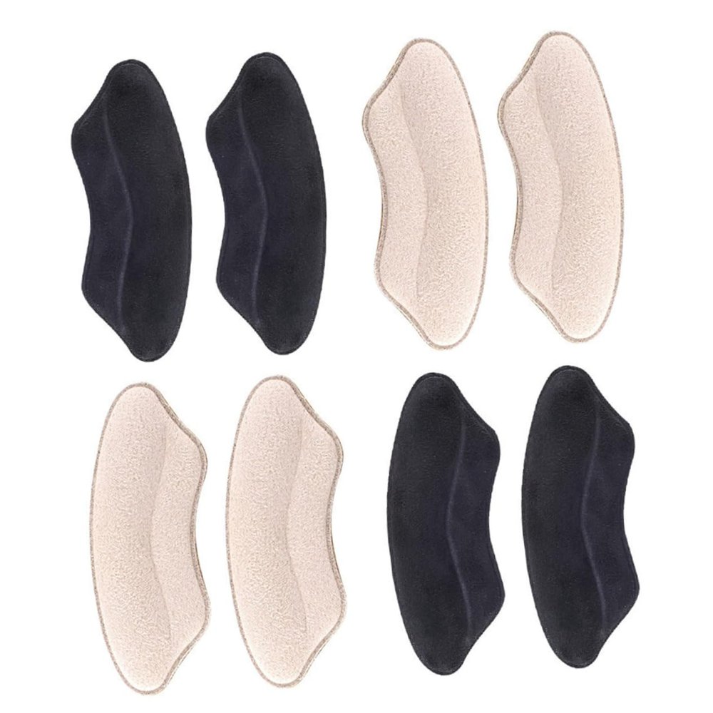 Anneome 4pairs Wear Sponge Heel Cushions for High Heels Comfortable Rear Foot Pads to Prevent Blisters and Slipping for Slightly Shoes Black