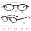 KOOSUFA Round Camouflage Glasses Blue Light Blocking Womens Mens Spring Hinge Stylish Decorative Glasses for Computer Working Gaming, 1x Wine red view 2