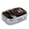 Guitar Bass Music Musical Instruments Pill Box Cute Square Pill Case Portable Medicine Tablet Vitamin Holder Organizer for Purse Pocket view 3