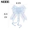 WEWILUCK Large Bow for Gifts, Iridescent White Gift Bows for Presents, Wedding, Christmas, Valentine's Day, Basket, Birthday Party Decor(6 inches, 10 PCS) view 4