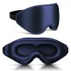 99% Fully Block Out Light Eye Sleep Mask, 3D Deep Contoured Eyes Cover Zero Pressure, Long Lash Extension Eyes Mask with Adjustable Straps for Sleeping Travel Home Nap Rest Women Men (Dark Blue) view 1