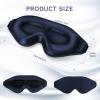 99% Fully Block Out Light Eye Sleep Mask, 3D Deep Contoured Eyes Cover Zero Pressure, Long Lash Extension Eyes Mask with Adjustable Straps for Sleeping Travel Home Nap Rest Women Men (Dark Blue) view 2