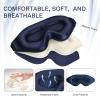99% Fully Block Out Light Eye Sleep Mask, 3D Deep Contoured Eyes Cover Zero Pressure, Long Lash Extension Eyes Mask with Adjustable Straps for Sleeping Travel Home Nap Rest Women Men (Dark Blue) view 3
