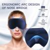 99% Fully Block Out Light Eye Sleep Mask, 3D Deep Contoured Eyes Cover Zero Pressure, Long Lash Extension Eyes Mask with Adjustable Straps for Sleeping Travel Home Nap Rest Women Men (Dark Blue) view 4