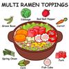 Yimi Dried Ramen Toppings, Dried Mixed Vegetables Toppings - Dehydrated Vegetables | Freeze Dried Fish Cake | Cabbage | Spring Onion, Ramen Toppers To Instant Noodles, Chashu Flavor, Ideal for Gift view 2