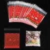 KUZIUA Christmas Cellophane Bags, 100 Pcs Clear Resealable Cellophane Treat Bags, Cellophane Gift Bags with Adhesive Closure for Snack, Cookie & Candies, Halloween Party Supplies, 4 * 4 Inch view 3