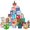 25 Pcs DIY Christmas Advent Calendar Boxes, 25 Days Cute Advent Countdown Gift Boxes, Christmas Cardboard Empty Number Boxes for Kids and Family, Xmas Holiday Decoration. view 1