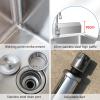 Freestanding Commercial Sink, Cabinet Stainless Steel Sink, Utility Handwashing Station, Capacity Storage Outdoor Sink for Outdoor Restaurant Laundry Room view 3