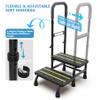 [2025 Upgrade] 2 Step Stool with Handle for Elderly with Sensor Night Light,Medical Heavy Duty Step Stool with Adjustable Handrail, Bedside Steps for People with Mobility Impairments,350lbs view 4
