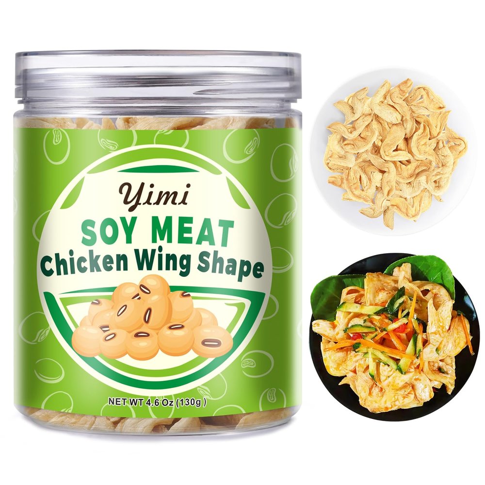 TVP Soy Curls, Textured Vegetable Protein, Vegan Chicken Chunks, Meat Substitute, Plant Based, Unflavored, Just Like Chicken Wing, Ideal for Gift, 4.6 oz