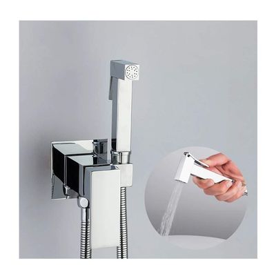 FDAVDNMG ChromeSprayer Brass Handheld Shower Toilet Sprayer Cold Hot Water Mixer Square Shower Spray for Bathroom, Easy to Install