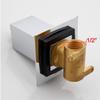 FDAVDNMG ChromeSprayer Brass Handheld Shower Toilet Sprayer Cold Hot Water Mixer Square Shower Spray for Bathroom, Easy to Install view 4