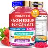 60 Day Supply Magnesium Glycinate 400mg Gummies with Ashwagandha, L-Theanine, CoQ10, Vitamin D3 & B6, Sugar Free Magnesium Gummies for Adults & Kids, Stress Relief, Sleep & Calm, Vegan, Gluten Free view 1