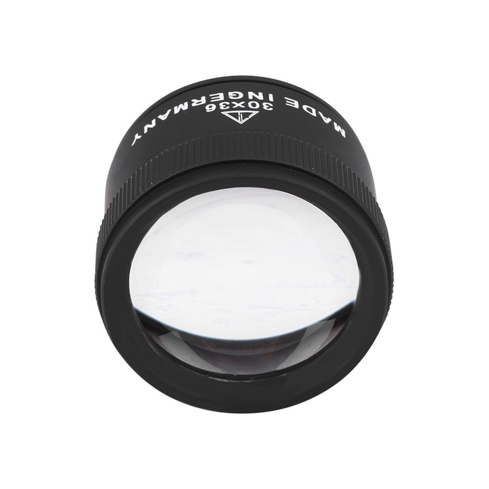 Jewelry Optical Magnifier Glasses 30x Magnifying Lens for Jewelry Inspection, Durable Zinc Alloy Construction, Compact and Portable Design
