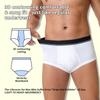 ShieldEase Washable Incontinence Underwear for Men - Cotton Leakproof Briefs with Fly, Front & Rear Urinary Leak Proof Panties, 150ml Absorbency (3 Pack, Black, L) view 3