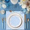 100 Pieces 2-ply Light Blue Napkin Disposable Cocktail Napkins Beverage Napkins Dessert Napkins Paper Napkins for Dinner, Wedding,Birthday, Party, Bridal Anniversary Reception Event (Blue) view 4