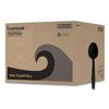 Boardwalk Heavyweight Polypropylene Cutlery, Teaspoon, Black, 1000/Carton view 1