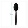 Boardwalk Heavyweight Polypropylene Cutlery, Teaspoon, Black, 1000/Carton view 3