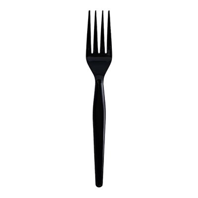 Boardwalk Heavyweight Wrapped Polystyrene Cutlery, Fork, Black, 1,000/Carton