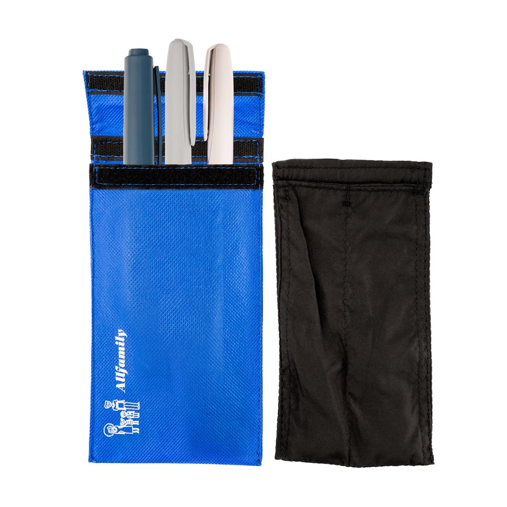 4AllFamily Chiller Insulin Travel Case Cooler  Insulin Cooler Travel Case TSA Approved  45H Cooling without Electricity  Reusable Medicine Container for Traveling, Flights & Daily Use (1-3 Pen Big)