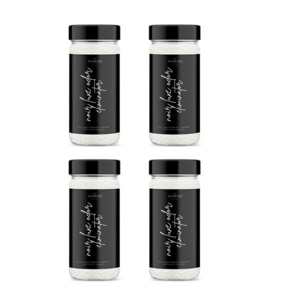 The Diamond Life Home "Noir Luxe" Sea Salt, Ozone, & Black Plum Natural Carpet Powder For Vacuuming, Upholstery Freshener, Odor Eliminator For Homes With Kids & Pets(Pack Of 4)