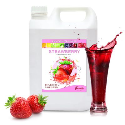Fanale Premium Flavoring Concentrated Syrup for Bubble Tea | Strawberry Flavor Syrup | for Boba Tea, Smoothies, Slushes, Desserts | 5.5 pound Pack of 6 | SRP501-CS