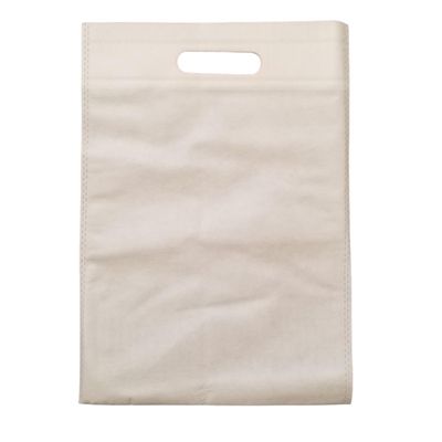Small Reusable Die-Cut Handle Fabric Bags - Party Favor Goodie Bags for Candy, Snacks, Gift Bags, Birthdays - 10x14, White, 50 Bags/Box, 4 boxes (200 bags)