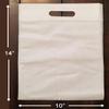 Small Reusable Die-Cut Handle Fabric Bags - Party Favor Goodie Bags for Candy, Snacks, Gift Bags, Birthdays - 10x14, White, 50 Bags/Box, 4 boxes (200 bags) view 2