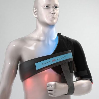 Game Ready Left Shoulder Wrap (Large), Active Cold Compression Therapy Medical Device, Pre-Assembled Heat Exchanger and Disposable Sleeve, Left Shoulder, Chest Sizes 40" to 55"