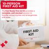 10 Person First Aid Kit - OSHA and ANSI Class A Compliant, Fully stocked Emergency Kit for Home, Office or Construction site view 2