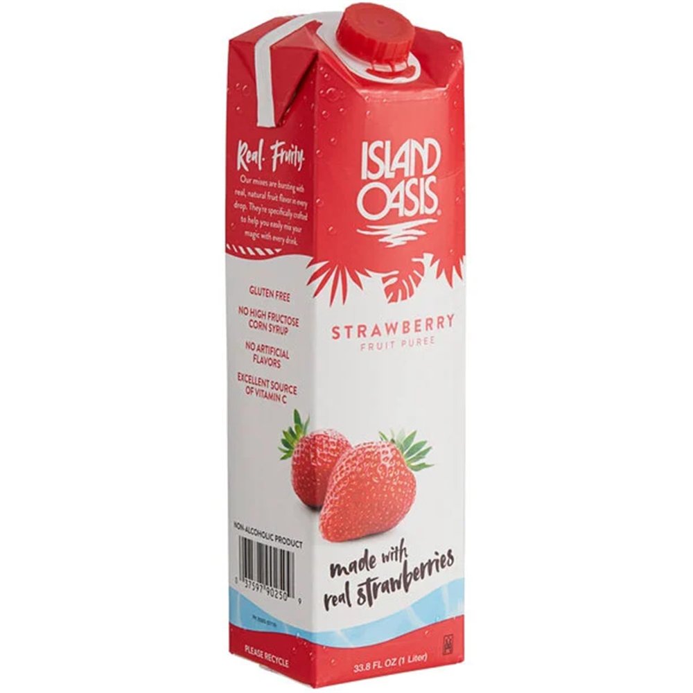 1 Liter Strawberry Puree Beverage Mix 12PK WS-711IOSTRAWB-NF