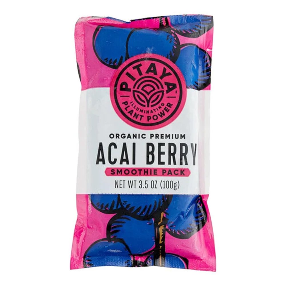 FixtureDisplays Foods 3.5 oz. Unsweetened Organic Acai Berry Smoothie Pack - 60 Pieces WS-877PIT004253-NF