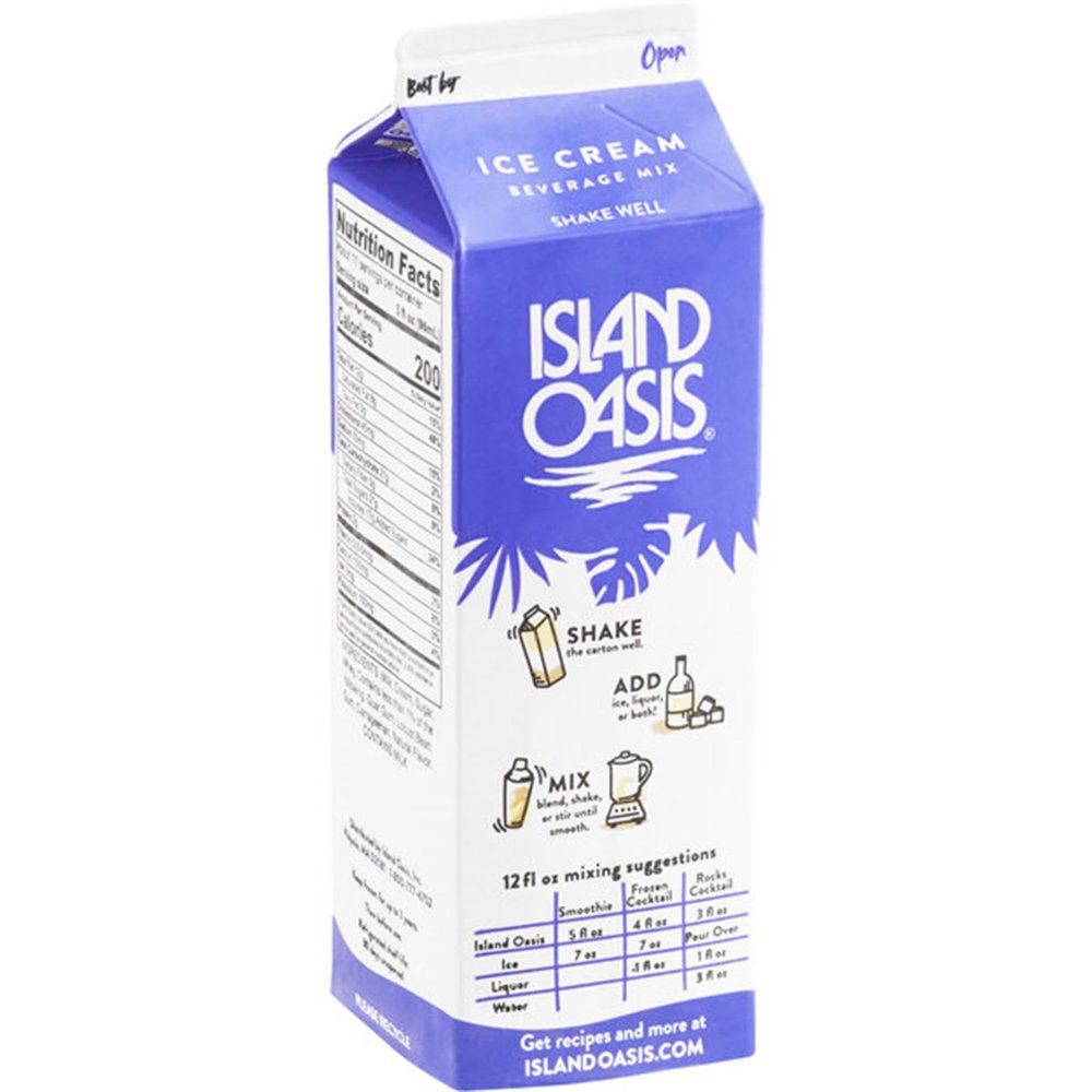 Vanilla Ice Cream Frozen Beverage Mix 32 fl. oz. - 12 Pieces WS-103STE513916-NF