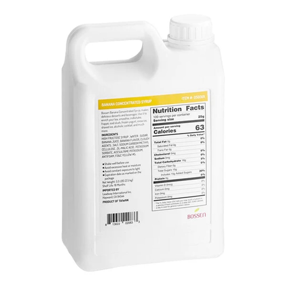 FixtureDisplays Banana Concentrated Syrup 64 Fluid Ounce WS-535SYPBANANA-NF