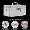 Lockbako Medicine Lock Box with Key, Alluminum Alloy Box for Medication,First Aid Box with a Removeable Tray to Store Medicines & Pills for Home, Silver 14 * 8.46 * 7.48 Inch view 4