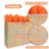 16.5 Extra Large Rose Gold Gift Bag Set with Handles, Greeting Card, Tissue Papers and Stickers for Women Girls for Birthday, Mothers Day, Wedding, Valentine's Day and Foil Traced Flowers Design, 1 Pcs view 4