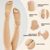 EVOPLECI Anti Embolism Compression Stockings for Women and Men Ted Hose Socks 15-20 mmhg Moderate Level With Inspect Toe Hole (SKIN, XXXXL) view 2