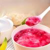 4 flavors Freeze dried Tremella soup,Dried White Fungus Mushroom,Tremella Fuciformis,instant healthy nutritious breakfast Congee,Chinese Dessert,Vegetable soup (Dragon fruit flavor,10 bag) view 4
