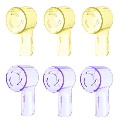 Toothbrush Covers Caps Compatible with Oral B Replacement Heads,Fits for iO Series Ultimate White,Ultimate Clean and Gentle Care Toothbrush Heads Protector,Travel Must Haves(6pcs)