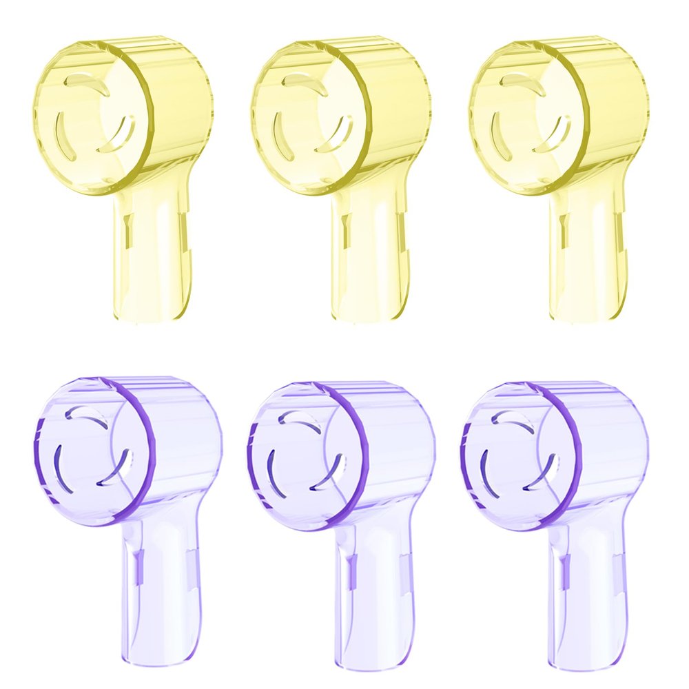 Toothbrush Covers Caps Compatible with Oral B Replacement Heads,Fits for iO Series Ultimate White,Ultimate Clean and Gentle Care Toothbrush Heads Protector,Travel Must Haves(6pcs)