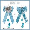 AIMUDI Blue Christmas Tree Topper Bows, 11 x 16 Inches Blue Bows for Christmas Tree Decorations Velvet Ribbon Bows with Baubles for Wreath, Door, Cabinet, Staircase, 1 PC view 2
