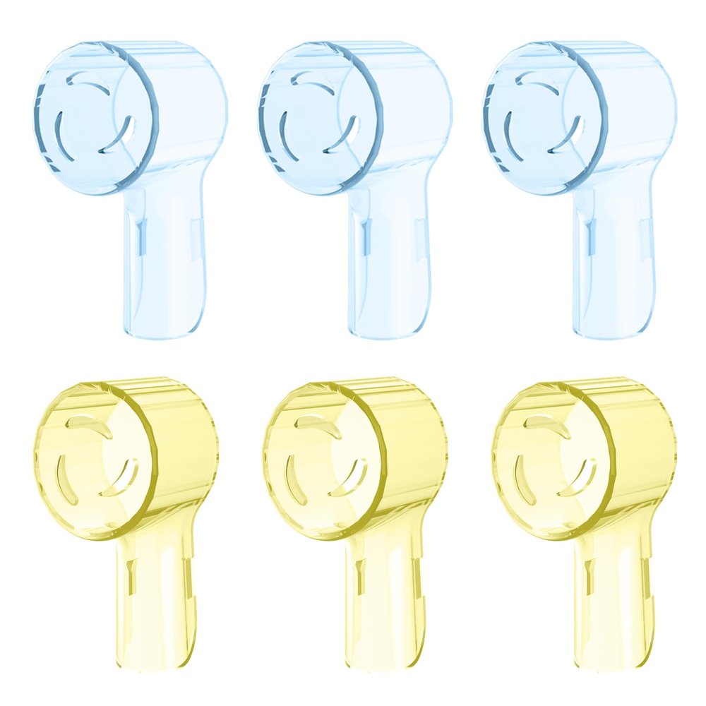 Toothbrush Covers Caps Compatible with Oral B Replacement Heads,Fits for iO Series Ultimate White,Ultimate Clean and Gentle Care Toothbrush Heads Protector,Travel Must Haves(6pcs)