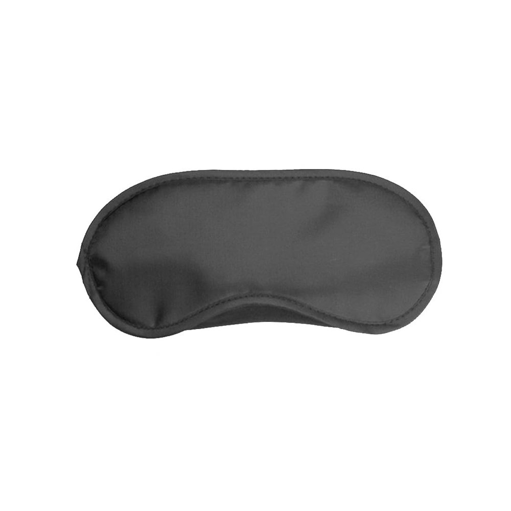 1PC Luxurious Silk Sleep Eye Mask for Men and Women - Soft Black Blindfold for Comfortable Sleeping, Naps, and Shift Work