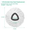 12 PCS Spin Mop Replacement Head,100% Microfiber Mop Refills Head Compatible with Triangle Spin Mop, 360 Degree Micro Spinning Mop Replace Head for Easy House Cleaning Floor Mopping view 2