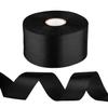 1-1/2 inch Black Ribbon for Gift Wrapping, Satin Fabric Ribbon for Crafts, Christmas Tree, Valentines, Bows Bouquet, Floral, Hair Birthday Decoration 25 Yards view 1
